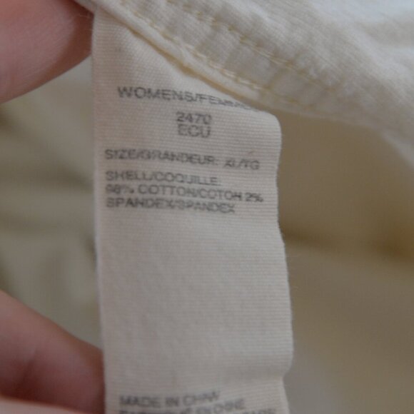 Woolrich Cream Coduroy Shacket Shirt Sz XL - Picture 7 of 7